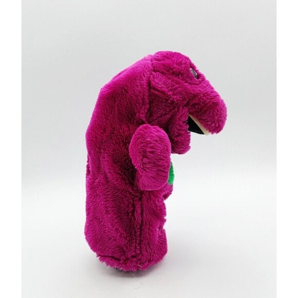 Vintage 90s Barney Hand Puppet Plush Purple Dinosaur 10" - Picture 2 of 5